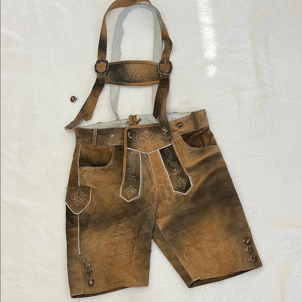 Men's Brown Lederhosen Schoneberger Size 54
